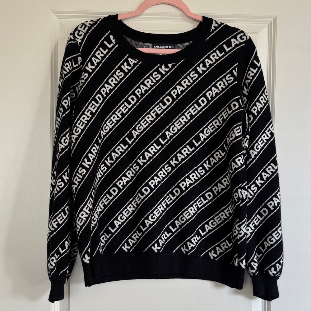 Karl Lagerfeld Monochrome Logo Crewneck Sweater